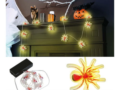 LED fényfüzér Pókok - 120 cm - 1 db.