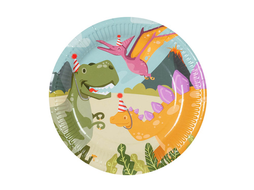 Papírtányérok Dino Party szülinapra - 23 cm - 10 db.