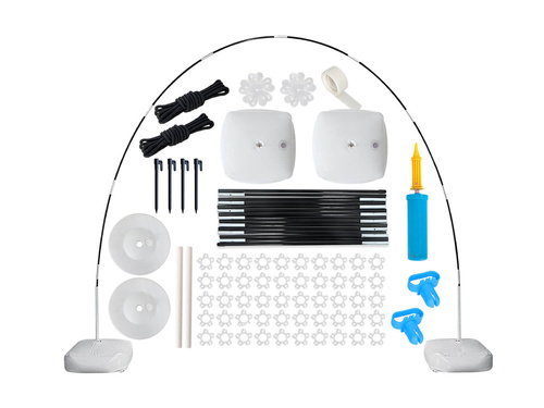 Íves léggömb állvány fekete - 3 m - 1 db.