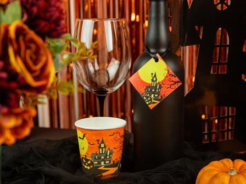 Halloween kísértetház papírpoharak - 250 ml - 6 db.
