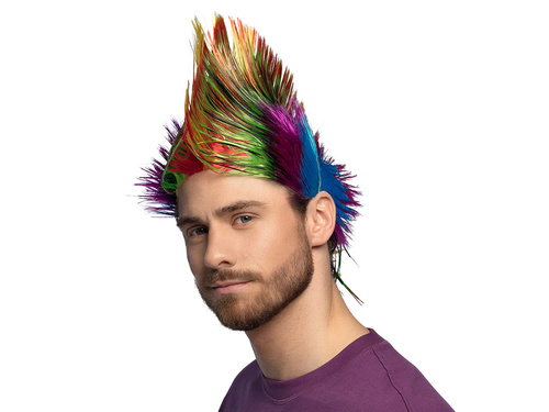 Színes punk paróka - 1 db.