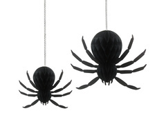 Függő rozettás dekoráció Pók Halloweenre - 2 db.