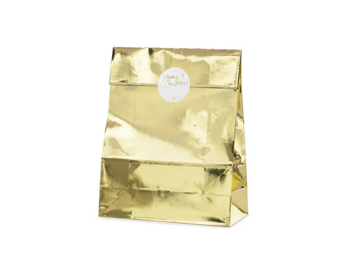 Boldog karácsonyt arany ajándéktasakok - 3 db.