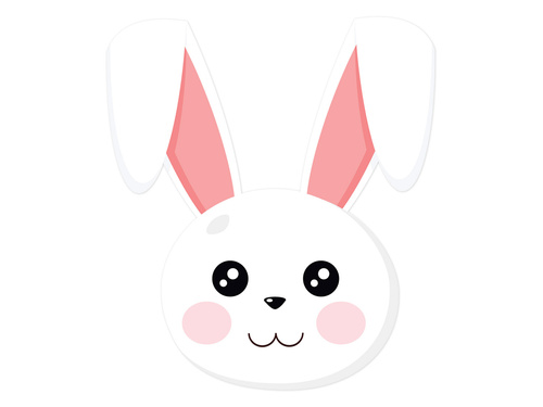 Kétoldalas dekoráció Nyúl - 30 x 34 cm