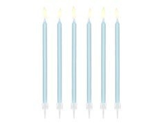 Kék születésnapi gyertyák - 14 cm - 12 db.