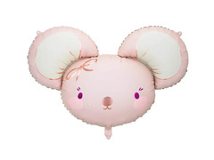 Rózsaszín egér fólialufi - 75 x 46 cm - 1 db.