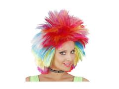 Többszínű rocksztár paróka