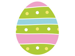 Kétoldalas húsvéti tojás dekoráció - 30 x 37 cm