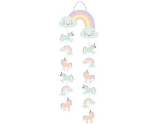 Egyszarvú függő dekoráció - 85 cm - 1 db.