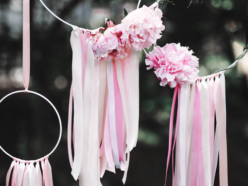 Szatén szalag, fehér, 25 mm / 25 m, 1 db.