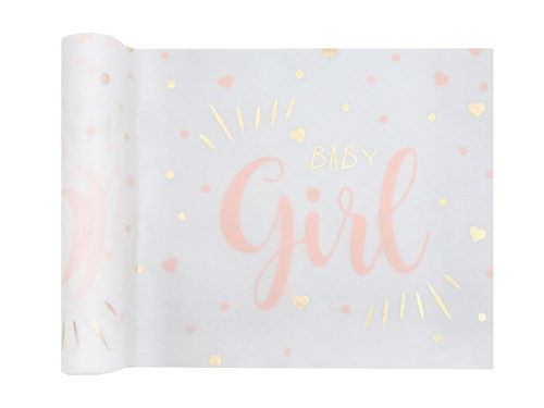 Babalányos nem szőtt asztali futó dekoráció - 28 cm x 3 m - 1 db.