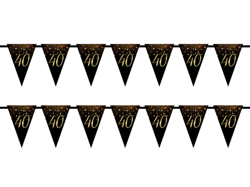 Szikrázó zászlós banner negyvenedik születésnapra - 5m