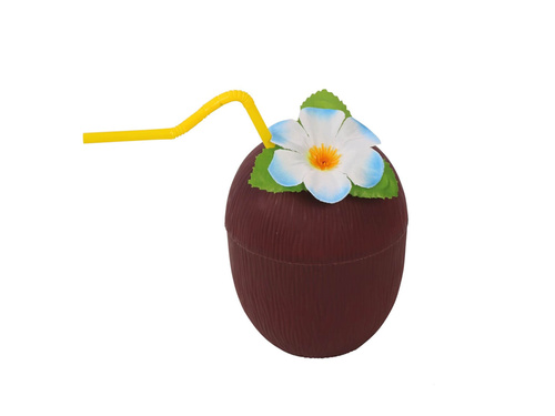Hawaii kókuszpohár szívószállal - 1 db.