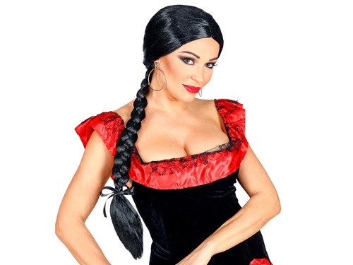 Senorita fekete paróka - 1 db.