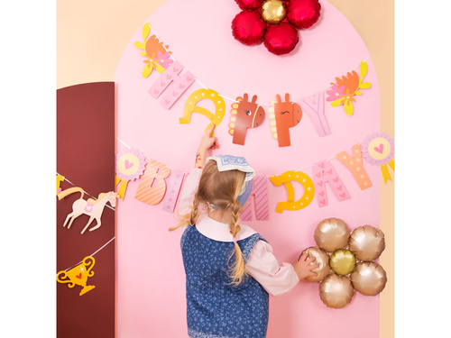 Boldog születésnapot lovak banner - 245 cm - 1 db.