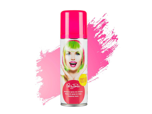 Mosható fluoreszkáló hajspray 125 ml - rózsaszín