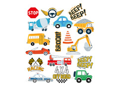 Auta lemosható tetoválás - 17 db.