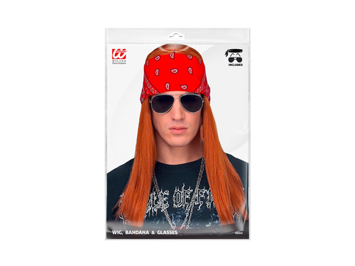 Axel paróka kendővel és szemüveggel