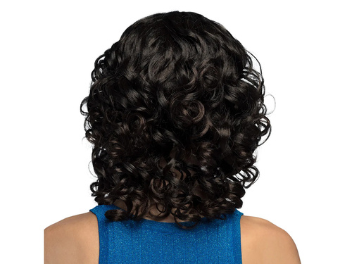 Fekete paróka göndör hajjal - 1 db.