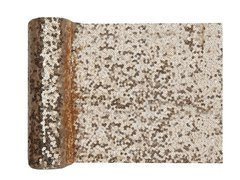 Dekorációs flitteres asztali futó - arany - 19 cm x 3 m - 1 db.