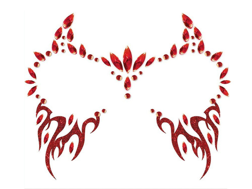 Öntapadós arcmatricák piros - 1 op.