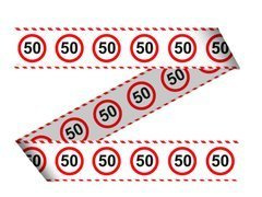 Banner szalag Tiltó tábla 50tka - 15 m - 1 db.