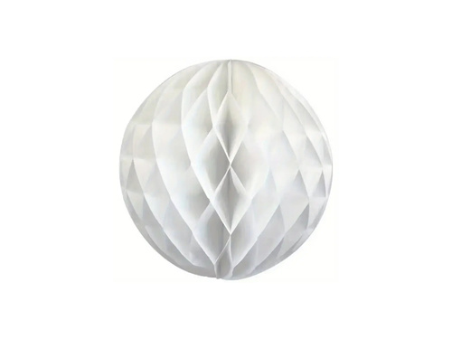 Függő gömb dekoráció fehér - 20 cm - 1 db.