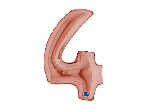 4-es számú arany rózsaszínű fólialufi - 14" - 1 db.