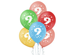 Latex lufi a kilences számmal 9- mix - 30 cm - 5 db.