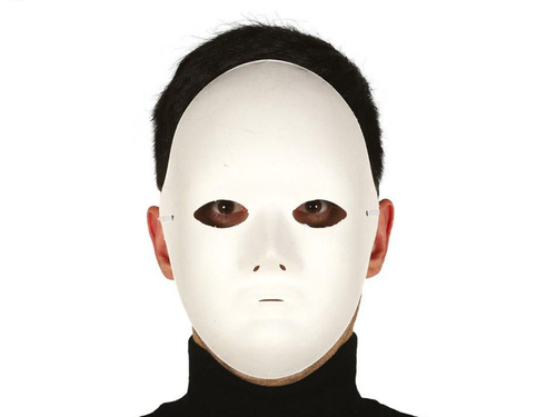 DIY fehér papírmaszk - 1 db.