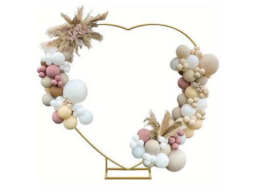 Szív keret arany lufihoz - 200 x 200 cm - 1 db.