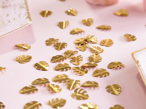 Fémszínű arany levél konfetti - 15 g