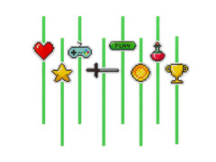 Játék papír szívószálakon - 8 db.