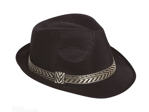 Gengszterkalap fekete - 1 db.