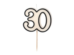 30. születésnapi gyertya - 5,5 cm - 1 db.