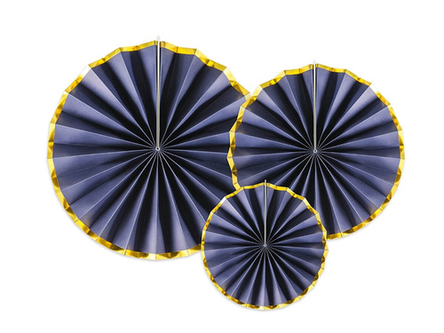 Akasztós rozetták tengerészkék - 3 db.