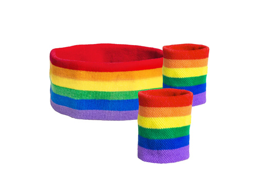 Diszkó 80-as évek szivárványos fejpánt - 3 db.