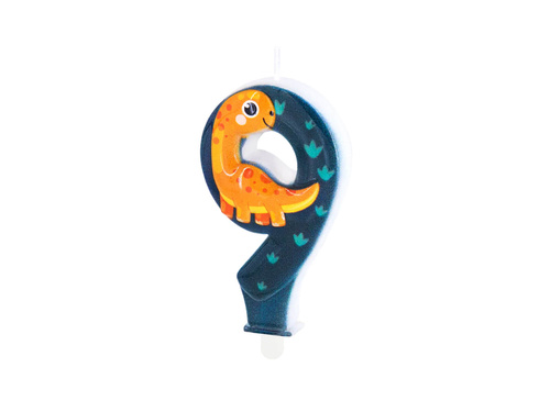 Számgyertya Dinoszauruszok - 9 - kilenc