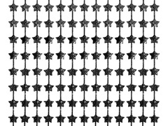 Függöny Csillagok metálfekete - 100 x 200 cm