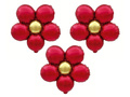 Fólialufi Virág piros - 40 cm - 3 db.