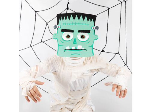 Szörnyek papírmaszk Halloweenre - 6 db.