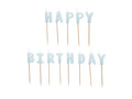 Boldog születésnapot feliratos piknik gyertyák - kék - 1 op.