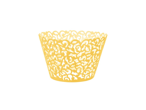 Arany áttört cupcake liners - 10 db.