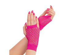 Rózsaszín hálós kesztyű - 11 cm