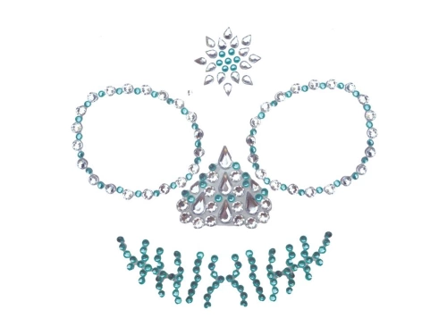 Öntapadós arcmatricák Skull zöld