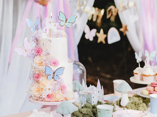 Egyszarvú születésnapi gyertya - 9 cm - 1 db.