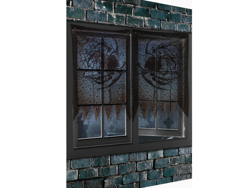 Ablak dekoráció pókokkal Halloweenre - 2 db.