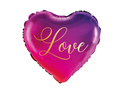 Ombre Love fóliás szív lufi - 46 cm - 1 db.