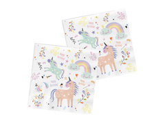 Egyszarvú és szivárványos szülinapi szalvéta - 33 cm - 20 db.