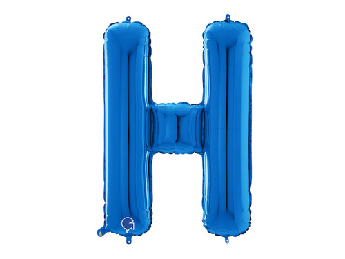 Kék H betűs fólialufi - 66 cm - 1 db.